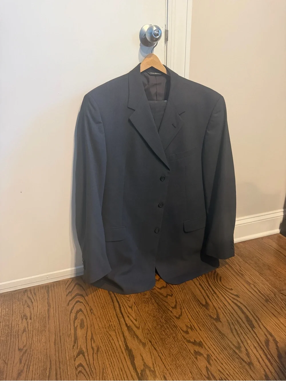 Mark Shale Men's Blazer Jacket and Pants - Charcoal Gray/Black Pattern